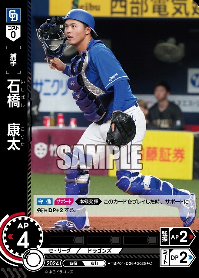 石橋 康太(中日ドラゴンズ) 【TBP01-D36C】